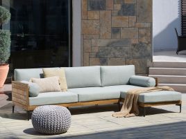 CARUXO Garden 4 Seater L Shaped Corner Sofa - Grey, Right Hand Facing