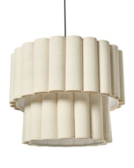 CARDWELLFaux Linen Pendant Lamp - Light Beige