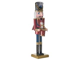 HOGSJONA Nutcracker Christmas Decoration Pine Wood Figurine - Red