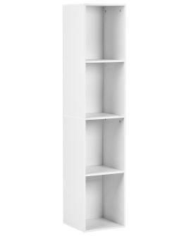 NINWIPEG 4 Tier Bookcase 143 cm White