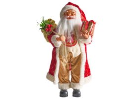 RAMVATON Santa Claus Christmas Figurine Decoration - White and Gold