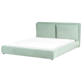 BAJONA Super Kingsize Velvet Waterbed - Mint Green