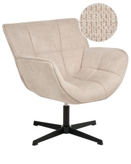 WIMBOURNELEIGH Fabric Swivel Armchair - Beige