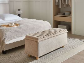 BOLUFA Ottoman Storage Bench - Beige