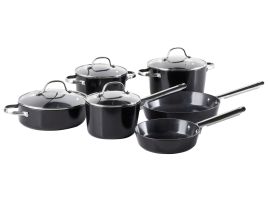 TLIEE PRO 10 Piece Pan Set Black