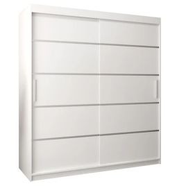 VICENZA 2 Door Sliding Wardrobe White - 180cm