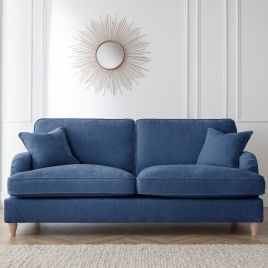 COCOON Fabric 3 Seater Sofa - Navy