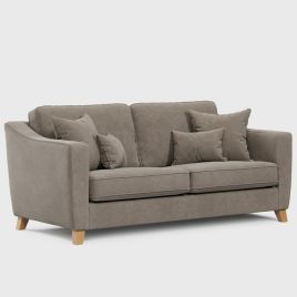 KRISTY Fabric 3 Seater Sofa - Dark Beige