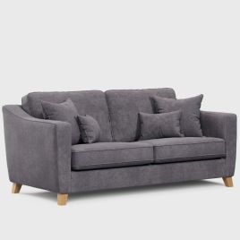 KRISTY Fabric 3 Seater Sofa - Dark Grey