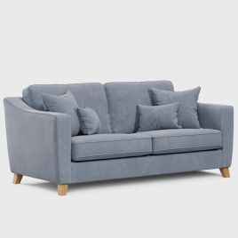 KRISTY Fabric 3 Seater Sofa - Light Blue