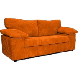 2 Seater Sofa CORDURA Full Back Jumbo Cord Sofa - Orange