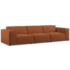 LUCCA Fabric 3 Seater Sofa - Terra