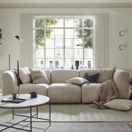 ESSAOUIRA Fabric 3 Seater Sofa - Sandshell