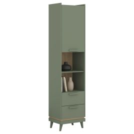 NORA Tall Display and Storage Cabinet - Green