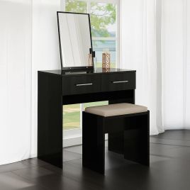 Dressing Table - MIRAGE Dresser Black 75cm