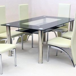 Bramwell Glass Large Dining Table