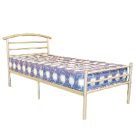 Helston Silver Metal Standard Double Bed Frame