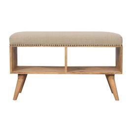 Living Room Bench - ROME Open Bench Oak 85cm