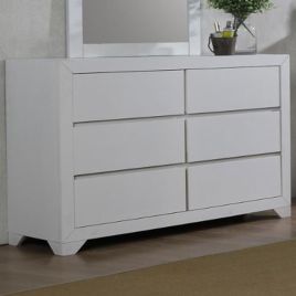 Dressing Table - ROSAMUND 6 Drawer Dresser Sonoma Oak 120cm