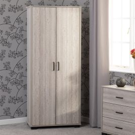 Wardrobe - OLDBURY 2 Door Wardrobe Light Oak Effect 80cm