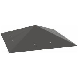 SUNVISTA 3 x 3(m) Gazebo Canopy Replacement Cover, Garden Gazebo Roof Replacement with Drain Holes, Water Resistant PVC Coating, 370g, Grey