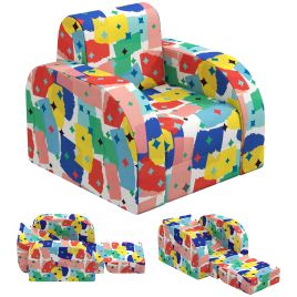 Kinsey Foldable Toddler Chair Soft Snuggle Sponge Filled - Multicoloured