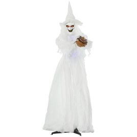 Yangon 72" Animated Halloween White Witch Skeleton Decoration
