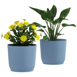SUNVISTA Set of Two 22cm Planters - Blue