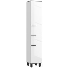 HERON 190cm Slim Bathroom Storage Cabinet - White