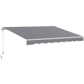 SUNVISTA 2 x 2.5m Manual Retractable Awning - Dark Grey