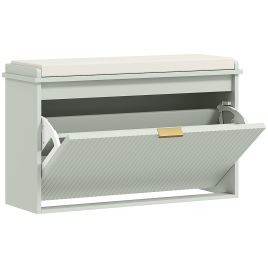 KELVIN 8 Pair Medium Shoe Bench Cabinet Green