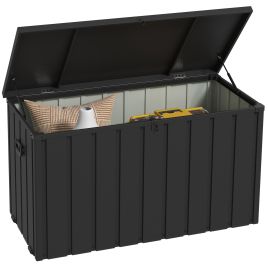 Jones 450L Galvanised Steel Storage Box with Wheels - Dark Grey