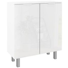 Scott High Gloss Narrow Shoe Storage Cabinet with Adjustable Shelves - High Gloss