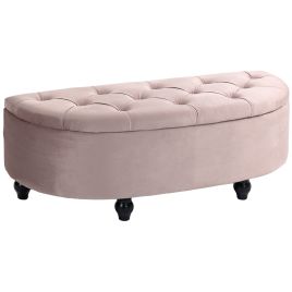Scott Semi-Circle Bed End Bench Ottoman with Storage - Grey