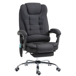 Preston 6-Points Executive Office Chair Heated Vibration Massage - Black