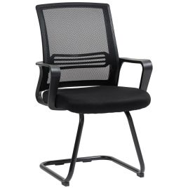 SOLEN Mesh Office Chair Padded Meeting Chair - Black