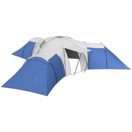 SUNVISTA 6-9 Man Tent with Bedrooms and Living Room, Accessories Included, Blue