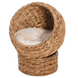 Chebury Metal Cat Bed Cave with Soft Cushion - Brown