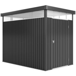 SUNVISTA 5.3 x 8.5ft Galvanised Steel Garden Shed, Metal Shed with Roof Windows, Leakage Holes and Lockable Wide Door for Outdoor Patio Tool Storage
