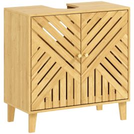 HAVON Bathroom Under Sink Cabinet Bamboo with Adjustable Shelf - Natural