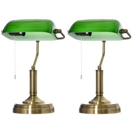 Solex Green Metal Table Lamps Set of 2 - 17.5cm