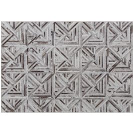 HERON Modern Triangle Pattern Area Rug, Non-Slip Washable Chenille Carpet 230 x 160 cm - Brown