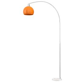 RENDALEON Floor Lamp with Shade and Foot Switch - Orange