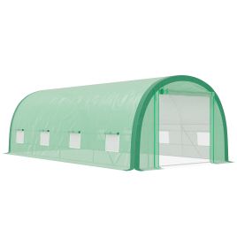 DARNWELL Polytunnel Greenhouse 6 x 3m with Windows - Green