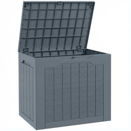 SERIVO Plastic Plastic Garden Storage Box - Light Grey