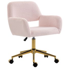 SOLIA Faux Fur Accent Chair - Pink