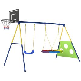 Sereth Multi-colour Metal Kids Swing Set - 160cm