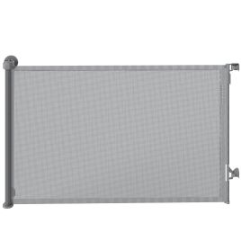 Faicour Grey Aluminium Retractable Dog Gate - 9cm