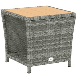 Glybury Natural Colour PE Rattan Garden Coffee Table - 45cm