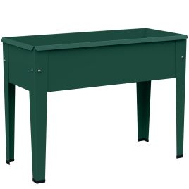 Bricour Green Metal Raised Planter - 27cm
